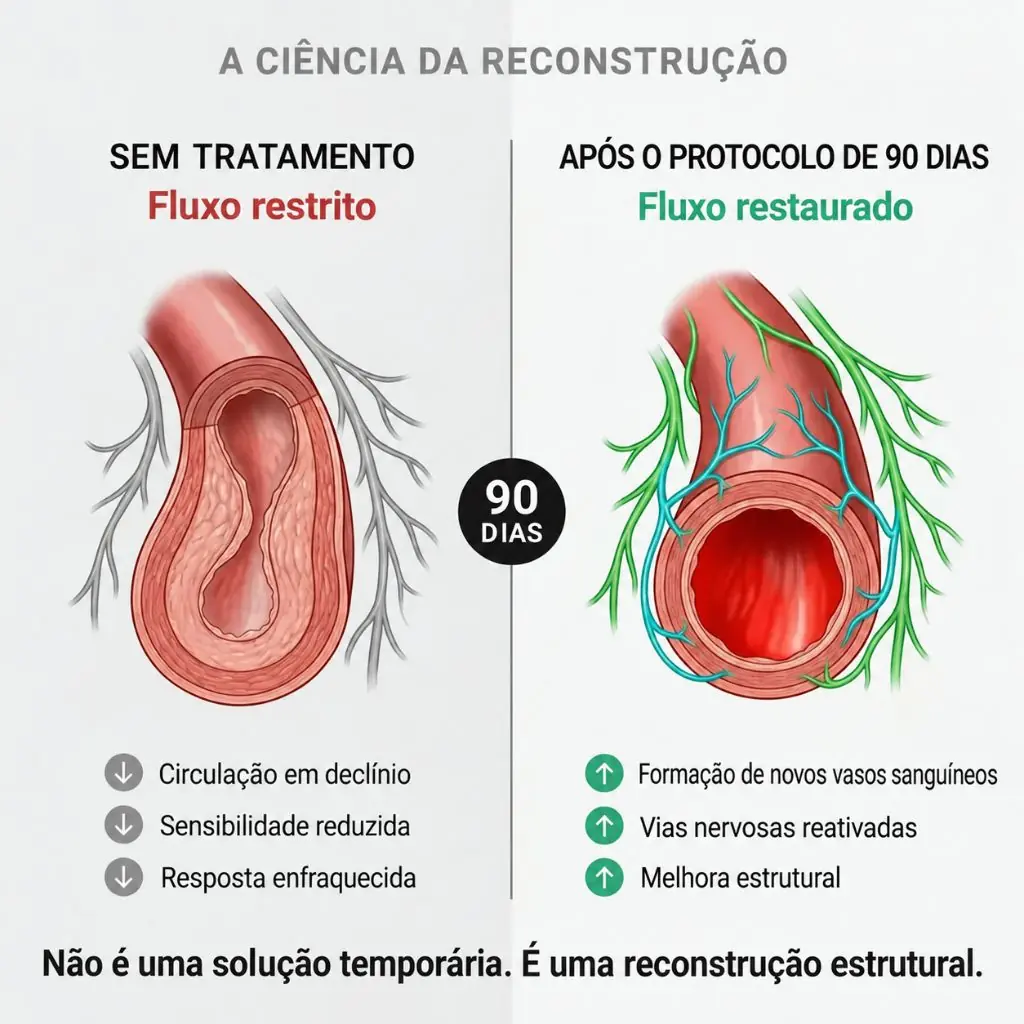 Ilustração comparativa sobre circulação e protocolo de uso