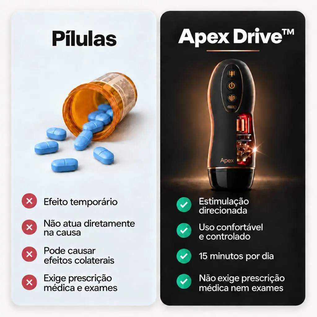 Comparação entre pílulas e ApexDrive Pro
